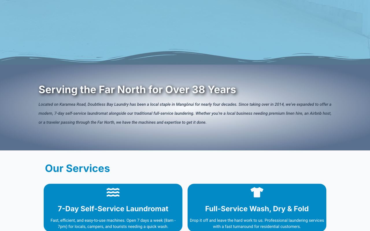 A retail and local service website.
